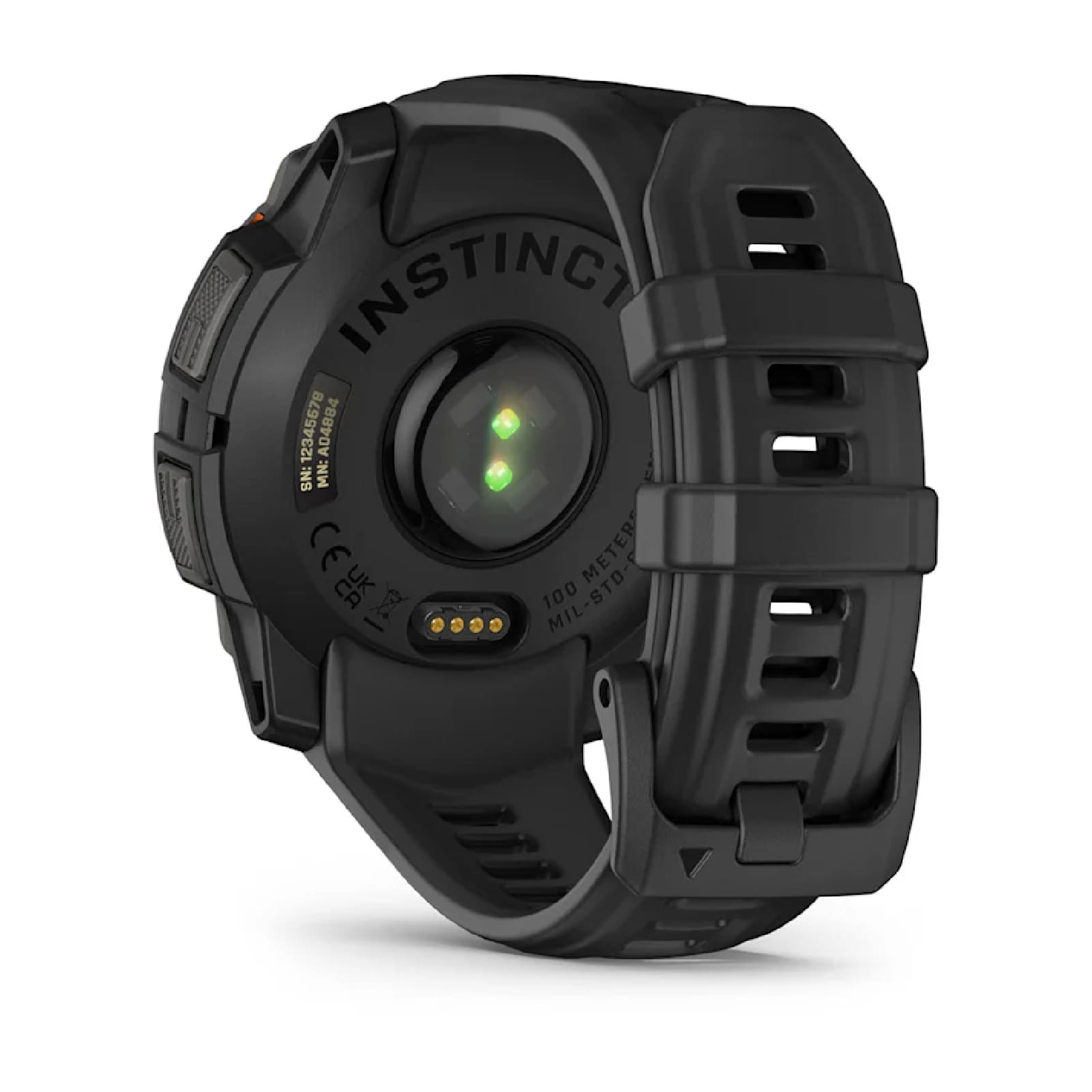 Smartwatch Garmin Instinct silicone nero dettagli arancioni MISURA UNICA