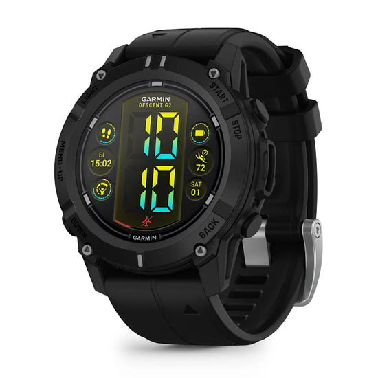 Smartwatch Garmin Descent cassa e cinturino silicone nero MISURA UNICA