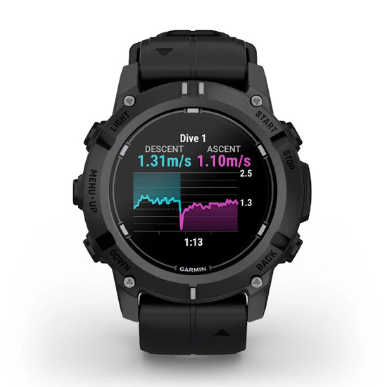 Smartwatch Garmin Descent cassa e cinturino silicone nero MISURA UNICA