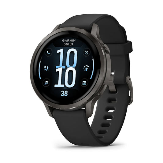 Smartwatch Garmin Venu 4 con cinturino in silicone nero MISURA UNICA