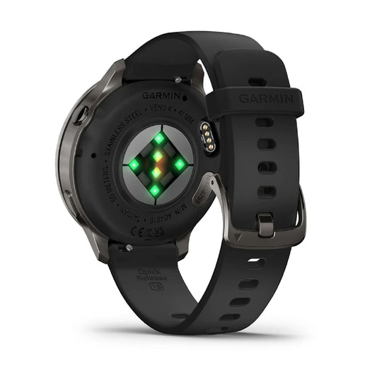 Smartwatch Garmin Venu 4 con cinturino in silicone nero MISURA UNICA