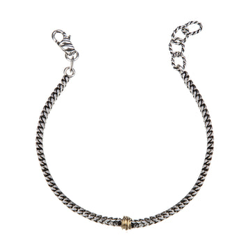 Bracciale uomo Giacomo Burroni argento 925 nodo centrale Regolabile 19-21 cm