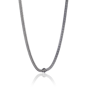 Collana Giacomo Burroni in argento con catena a spiga MISURA UNICA