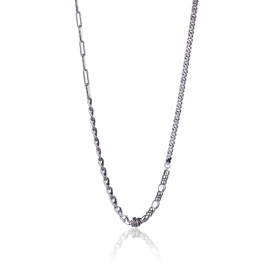 Collana uomo Giacomo Burroni argento con diverse catene MISURA UNICA