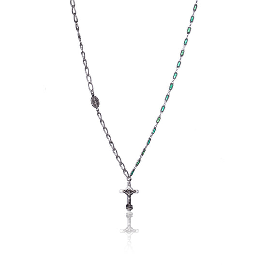 Collana da uomo Giacomo Burroni in argento 925 con croce MISURA UNICA