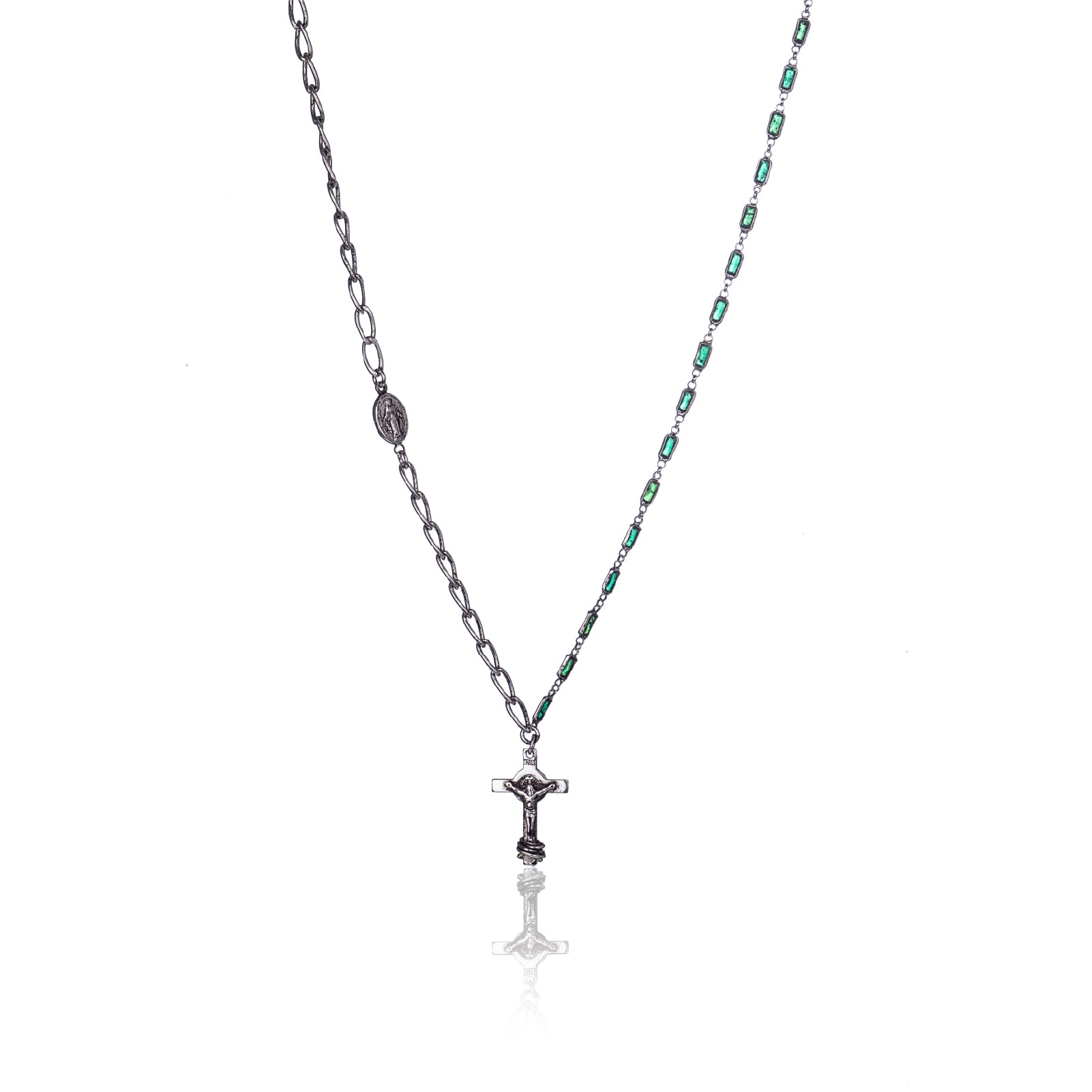 Collana da uomo Giacomo Burroni in argento 925 con croce MISURA UNICA