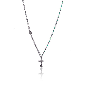 Collana da uomo Giacomo Burroni in argento 925 con croce MISURA UNICA