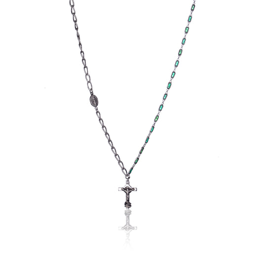 Collana da uomo Giacomo Burroni in argento 925 con croce MISURA UNICA