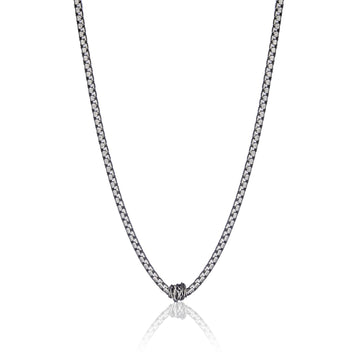 Collana Giacomo Burroni in argento e catena veneziana MISURA UNICA