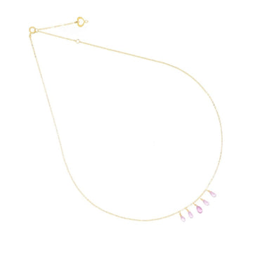 Collana donna Maman et Sophie Aurum oro giallo 5 gocce di zaffiro rosa GCDRP5ZR-1