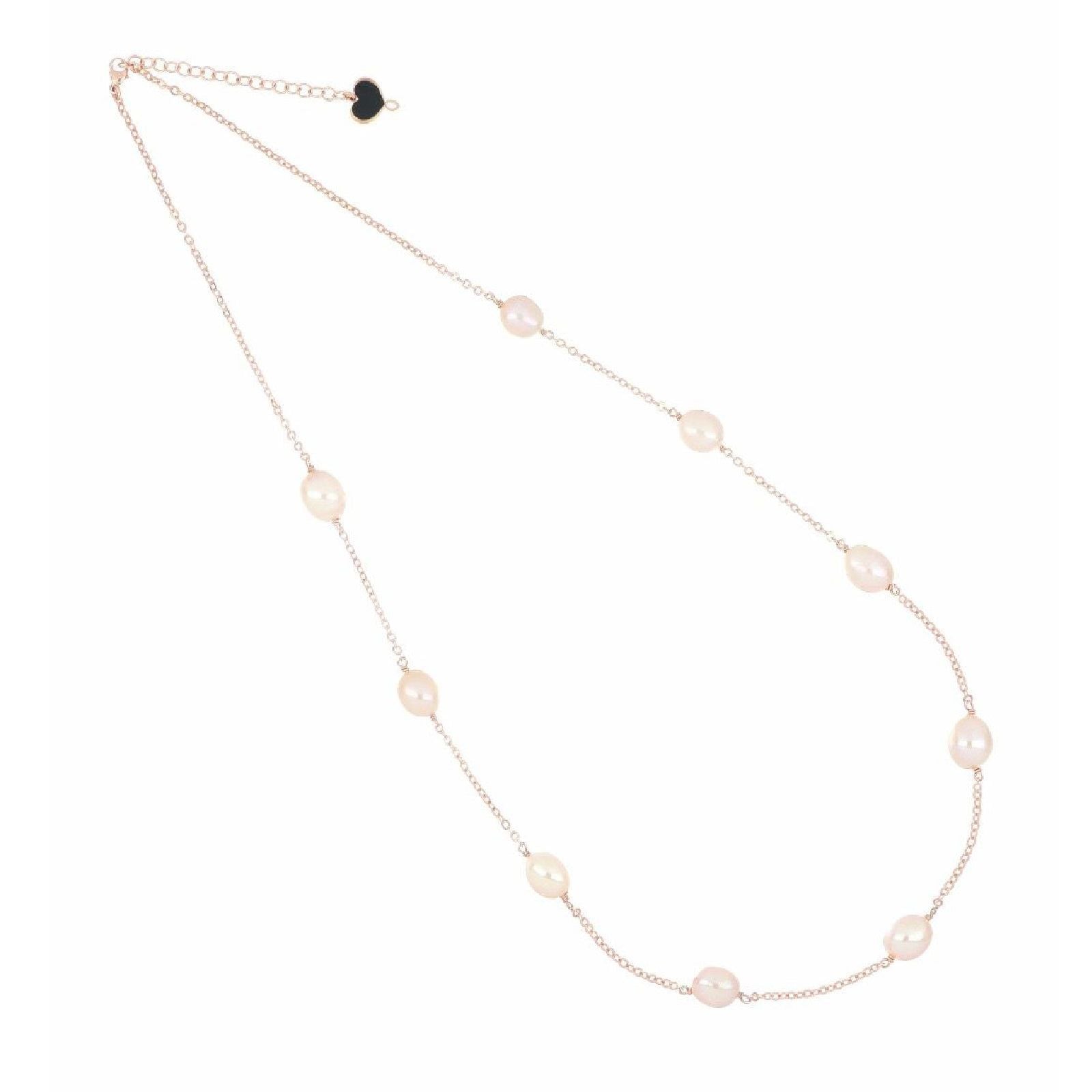 Collana donna Maman et Sophie Perla di Labuan argento rosé perle ovali rosa GCLABOVL-1