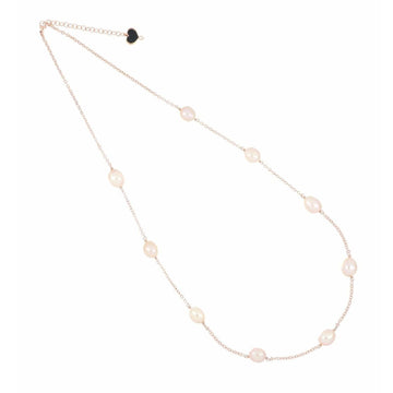 Collana donna Maman et Sophie Perla di Labuan argento rosé perle ovali rosa GCLABOVL-1
