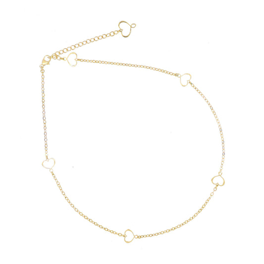 Collana donna Maman et Sophie Passpartout in argento oro con cuori GCPPTOVGI