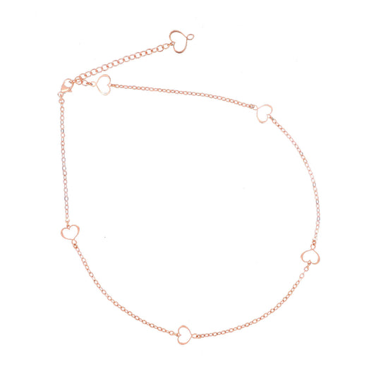 Collana donna Maman et Sophie Passpartout in argento rosé con cuori GCPPTOVRO