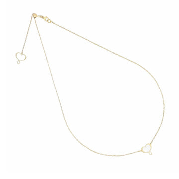 Collana donna Maman et Sophie Logo argento dorato cuore bianco GHMES0-1