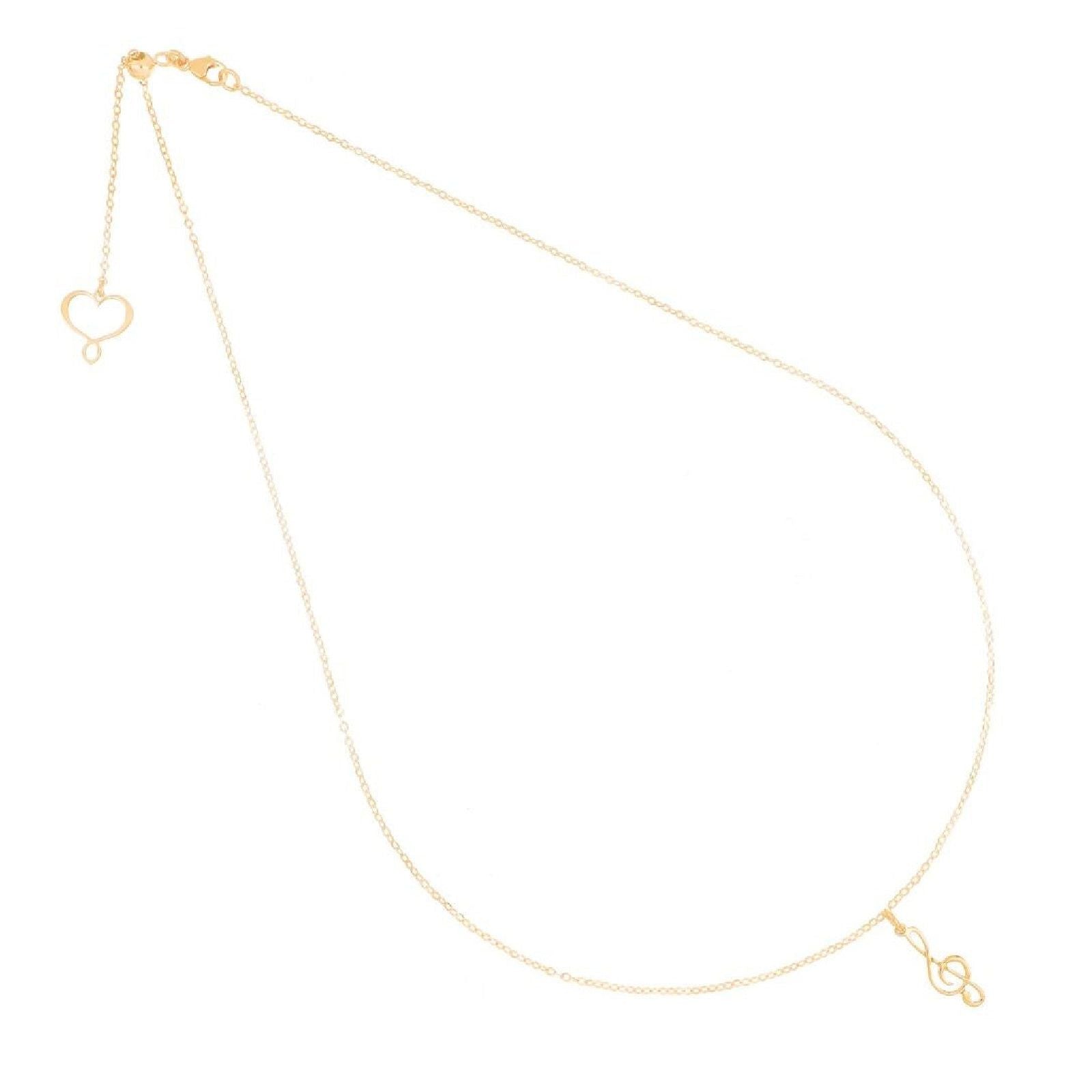 Collana donna Maman et Sophie Violino d'oro argento dorato chiave violino GHVIO1CHGI-1