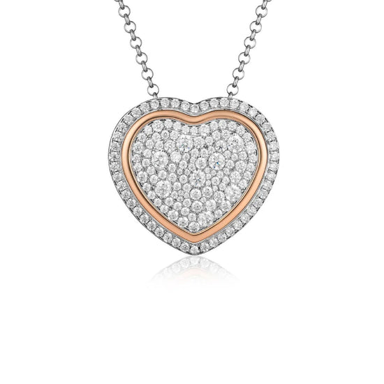 Collana donna Roberto Giannotti Trilogia D'Amore in argento con cuori e zirconi GIA448-1