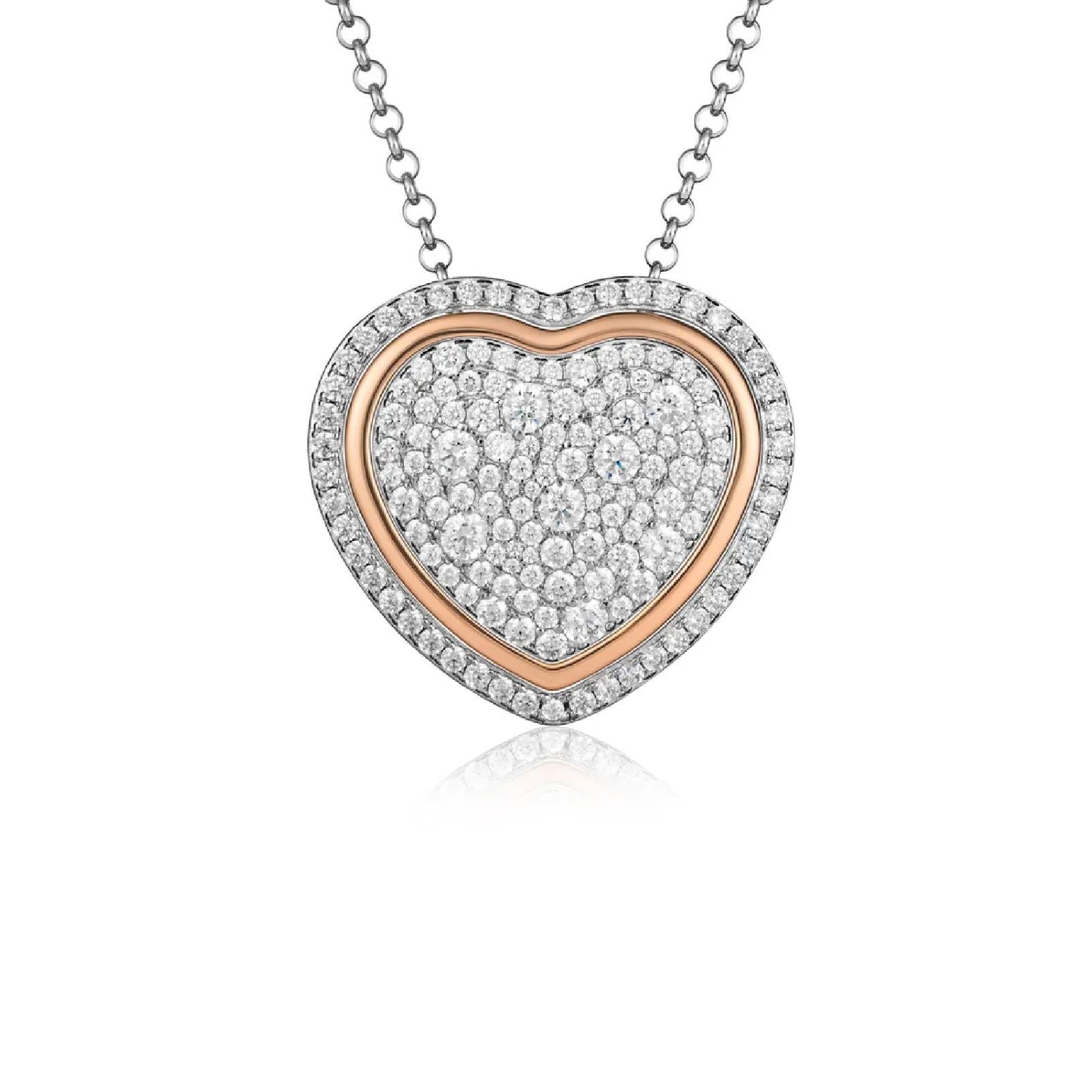 Collana donna Roberto Giannotti Trilogia D'Amore in argento con cuori e zirconi GIA448-1