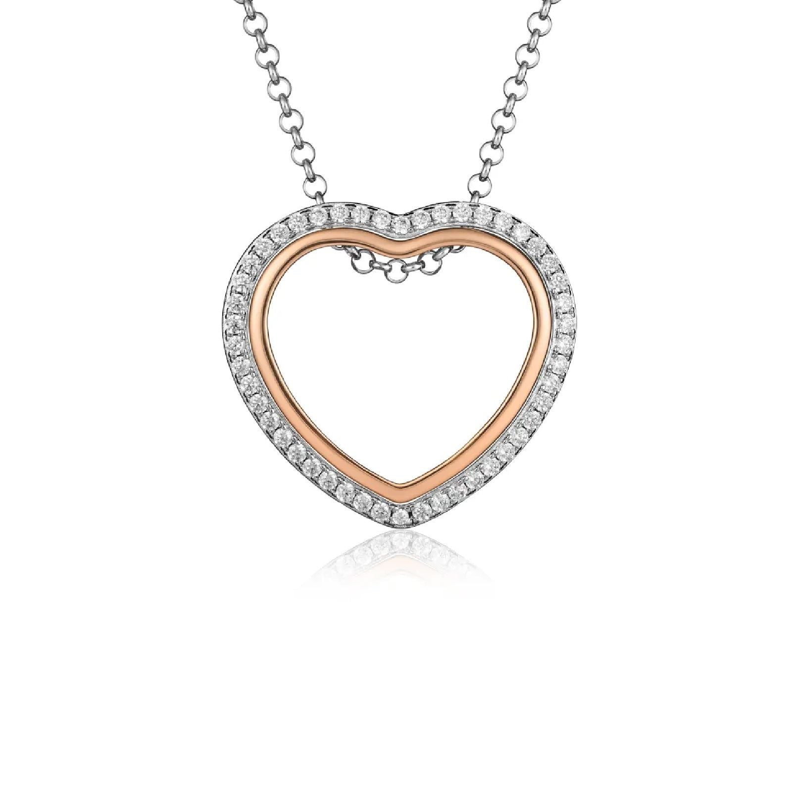 Collana donna Roberto Giannotti Trilogia D'Amore in argento con cuori e zirconi GIA448-4