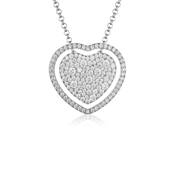 Collana donna Roberto Giannotti Trilogia D'Amore in argento con cuori e zirconi GIA448-8