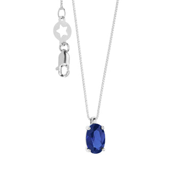 Collana Comete Fantasia Di Colore donna oro bianco e zaffiro di 0,60 carati GLB1640-1