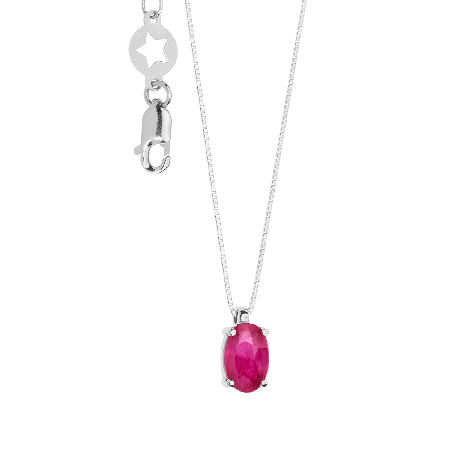 Collana Comete Fantasia Di Colore donna oro bianco e rubino di 0,60 carati GLB1641-1