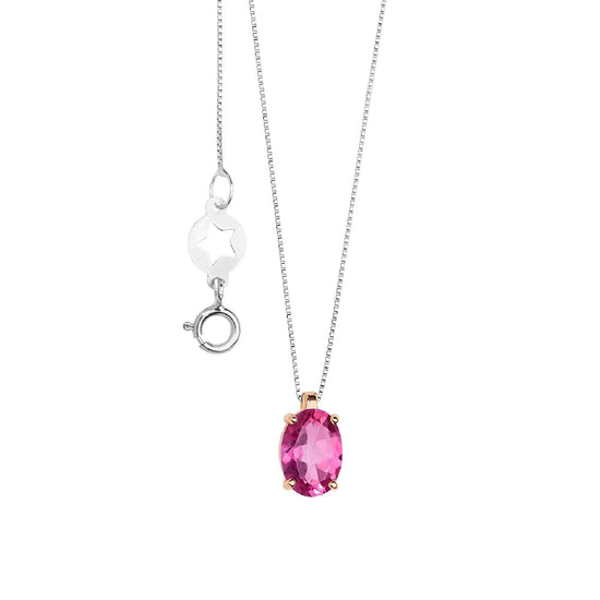 Collana donna Comete Fantasia Di Topazio Rosa oro rosé con topazio 0,80 carati GLB1643-1
