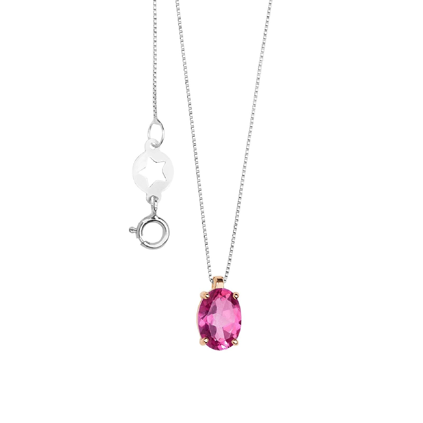 Collana donna Comete Fantasia Di Topazio Rosa oro rosé con topazio 0,80 carati GLB1643-1