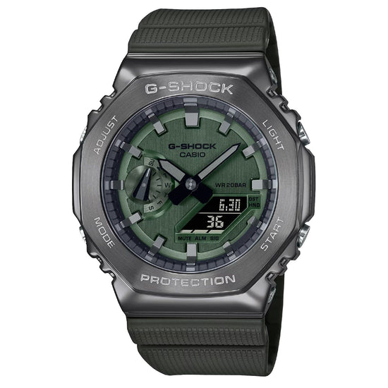 Orologio digitale analogico uomo Casio G-Shock resina verde 49x44mm GM-2100B-3AER-1