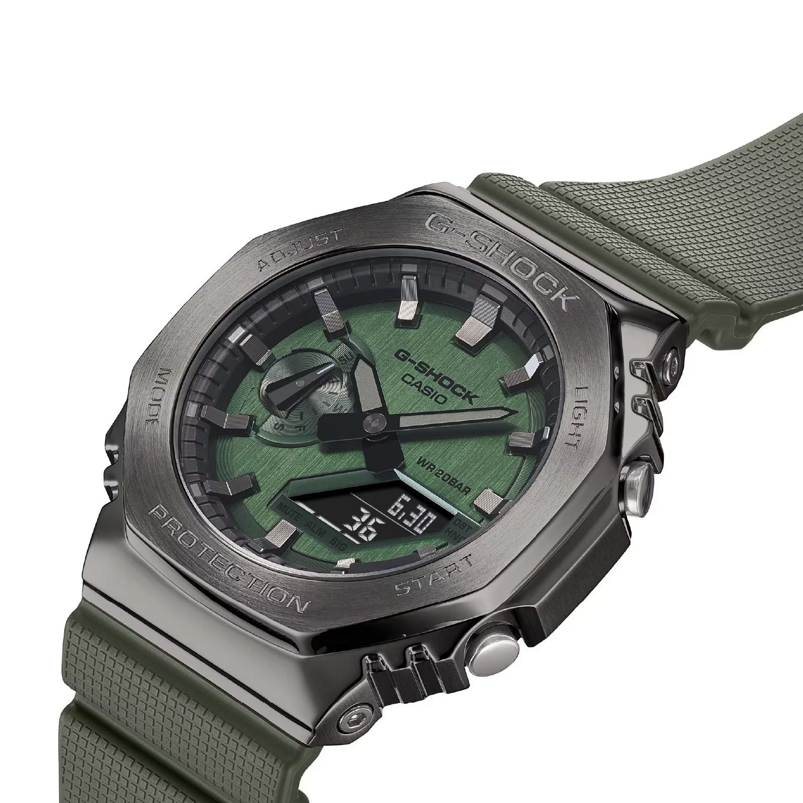 Orologio digitale analogico uomo Casio G-Shock resina verde 49x44mm GM-2100B-3AER-3