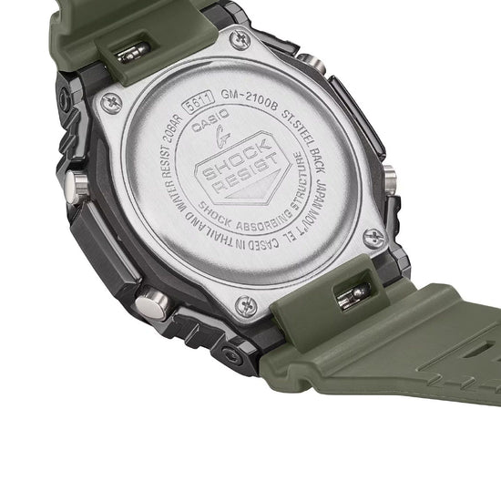 Orologio digitale analogico uomo Casio G-Shock resina verde 49x44mm GM-2100B-3AER-4