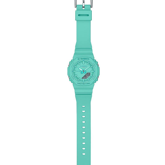 Orologio digitale analogico donna Casio G-Shock resina turchese 46x40mm GMA-P2100-2AER-2