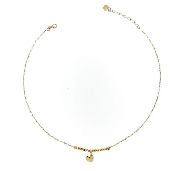Collana donna Rue Des Mille I Sogni Son Desideri argento dorato con cuore GR-002-1SOG-CUO-AU-1