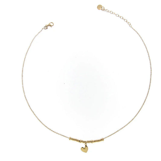 Collana donna Rue Des Mille I Sogni Son Desideri argento dorato con cuore GR-002-1SOG-CUO-AU-1