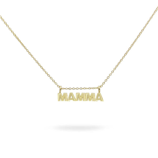 Collana donna Rue Des Mille Mum Selection in argento dorato con scritta mamma GR-022-MAMMA-AU-1