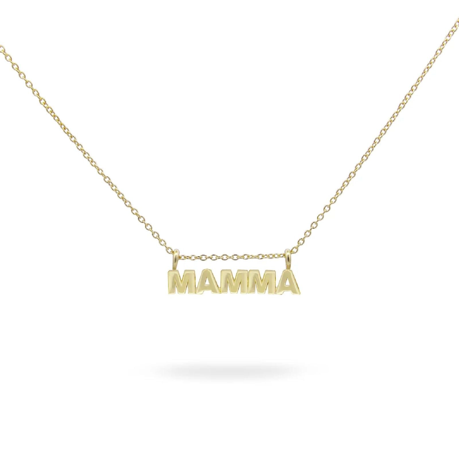 Collana donna Rue Des Mille Mum Selection in argento dorato con scritta mamma GR-022-MAMMA-AU-1
