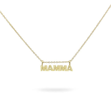 Collana donna Rue Des Mille Mum Selection in argento dorato con scritta mamma GR-022-MAMMA-AU-1