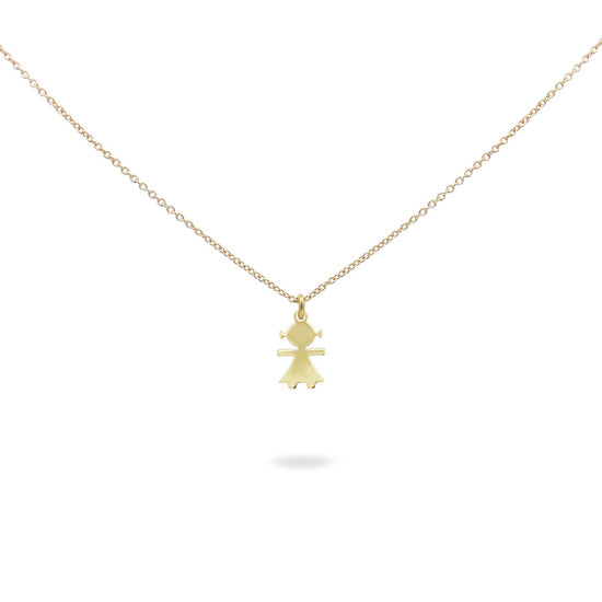 Collana donna Rue Des Mille I Sogni Son Desideri in argento dorato con bambina GR-1SOGG-MC-BIMBA-AU-1