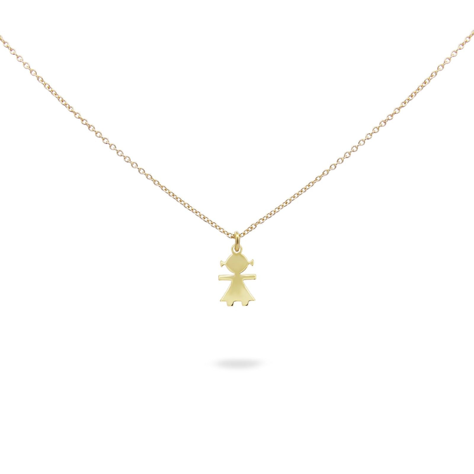 Collana donna Rue Des Mille I Sogni Son Desideri in argento dorato con bambina GR-1SOGG-MC-BIMBA-AU-1