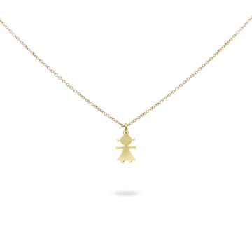 Collana donna Rue Des Mille I Sogni Son Desideri in argento dorato con bambina GR-1SOGG-MC-BIMBA-AU-1
