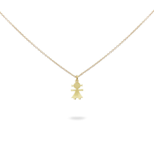Collana donna Rue Des Mille I Sogni Son Desideri in argento dorato con bambina GR-1SOGG-MC-BIMBA-AU-1