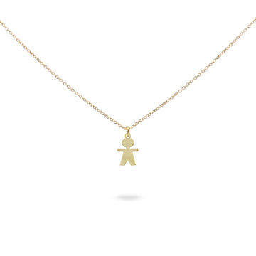 Collana donna Rue Des Mille I Sogni Son Desideri in argento dorato con bambino GR-1SOGG-MC-BIMBO-AU-1