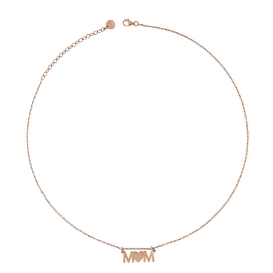 Collana donna Rue Des Mille Mum Selection in argento rosé con scritta mom GR-LAS-MOM-2