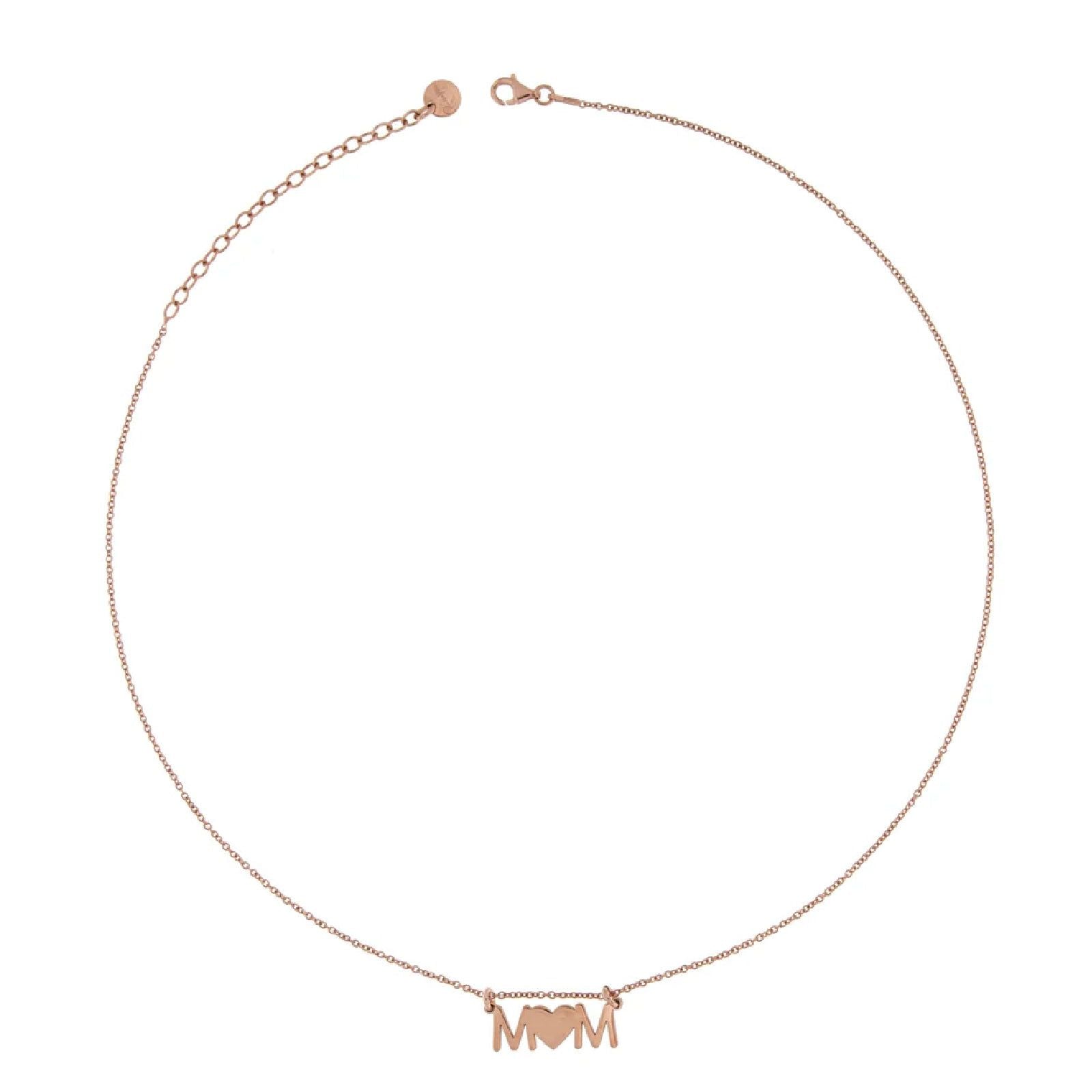 Collana donna Rue Des Mille Mum Selection in argento rosé con scritta mom GR-LAS-MOM-2
