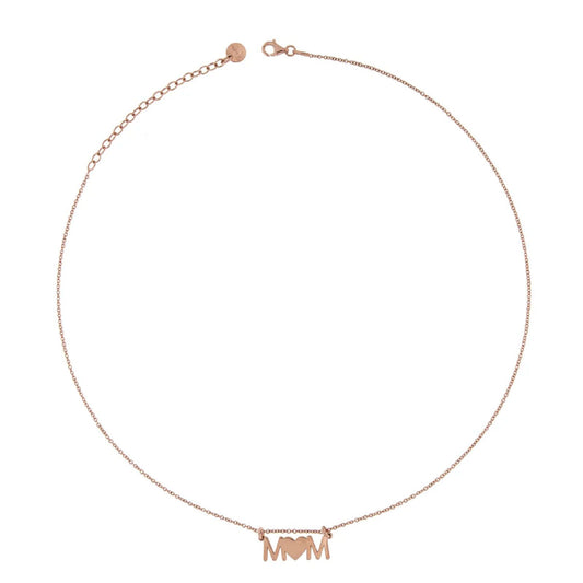 Collana donna Rue Des Mille Mum Selection in argento rosé con scritta mom GR-LAS-MOM-2