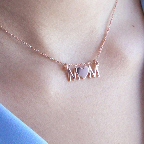 Collana donna Rue Des Mille Mum Selection in argento rosé con scritta mom GR-LAS-MOM-3