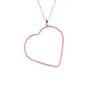 Collana lunga donna Fraboso Gioielli in argento rosé con cuore GR09889BCCT80-1