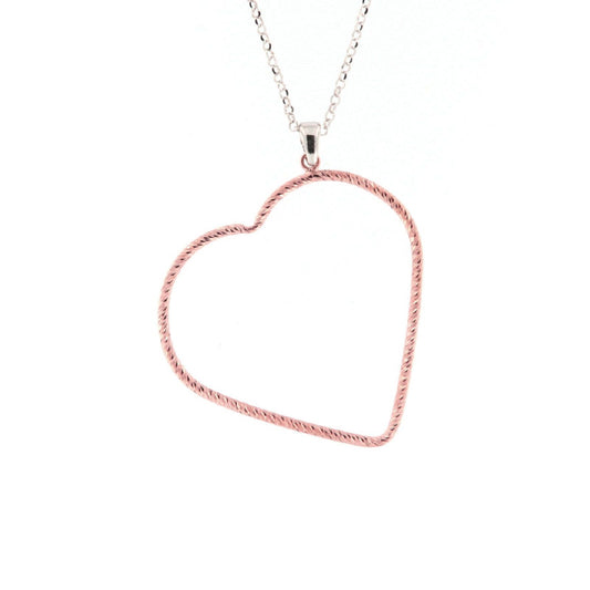 Collana lunga donna Fraboso Gioielli in argento rosé con cuore GR09889BCCT80-1