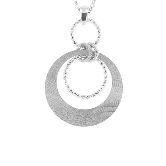 Collana con pendente donna Fraboso Gioielli in argento con maglie tonde GR10566RHRD-1