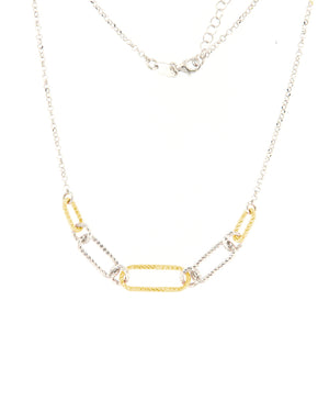Collana girocollo Fraboso Gioielli da donna in argento 925 e maglie ovali con galvanica oro giallo GR10577BP